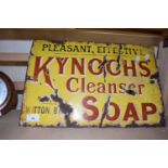Enamel sign for Kynocks Cleanser Soap