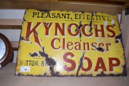 Enamel sign for Kynocks Cleanser Soap