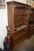 Modern pine bookcase cabinet, 112cm wide