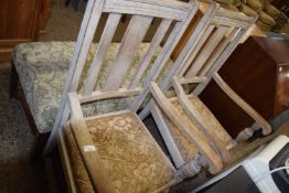 Pair of limed oak carver chairs
