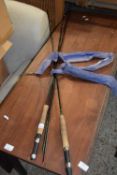 Two modern fly fishing rods, a Target TA 90 and a Viper 8FT