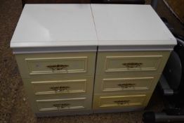 Modern white six drawer chest