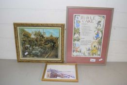 Mary Miller Watt - The Bible Cake, framed and glazed together with two further framed prints (3)