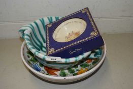 Mixed Lot: Continental floral decorated bowl and other items