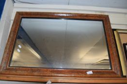 20th Century rectangular wall mirror in veneered frame