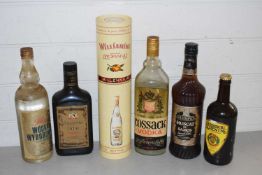 Mixed Lot: Six bottles of Vodka and others