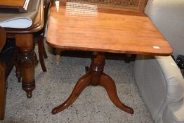 19th Century mahogany pedestal table raised on tripod base