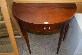 19th Century mahogany demi-lune hall table