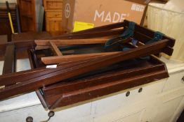 Two 20th Century butlers type trays with folding stands, differing designs