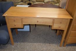 Modern light oak desk or dressing table, 125cm wide