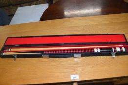 Cased snooker cue