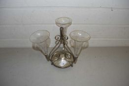 Silver plated three branch Epergne