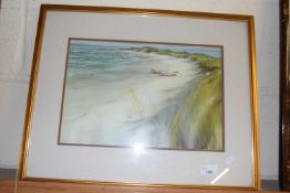 Betty Kemp - Winter in Norfolk, coloured print, framed and glazed