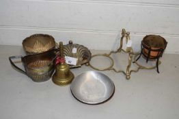 Mixed Lot: Silver plated wares, small brass bell etc