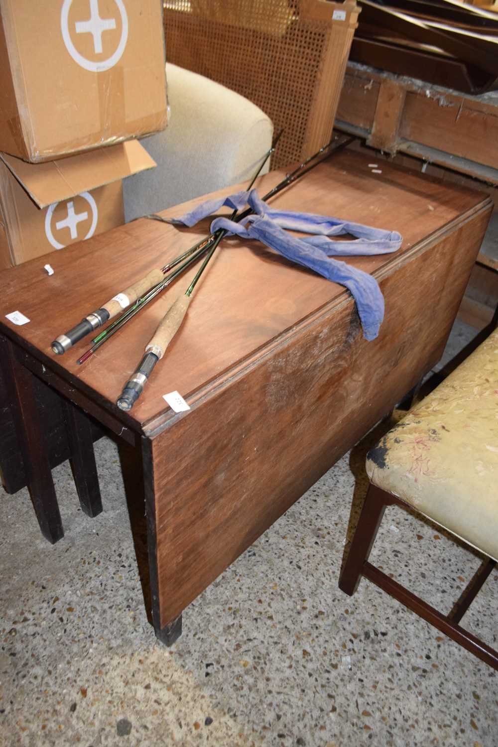 19th Century mahogany drop leaf dining table