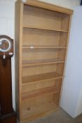 Light wood bookcase cabinet