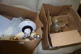 Mixed Lot: Ceiling lights, wall lights and a combination and ceiling light