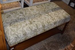 Georgian style footstool with floral upholstered top