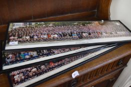 Two framed photographs, The Hall School, 1989 and 1992