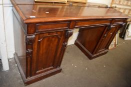 Victorian mahogany twin pedestal sideboard