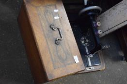 Cased vintage sewing machine