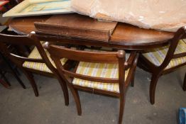 Reproduction twin pedestal dining table and chairs