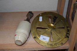 Railway ventilator brass together with a GPO Insulator