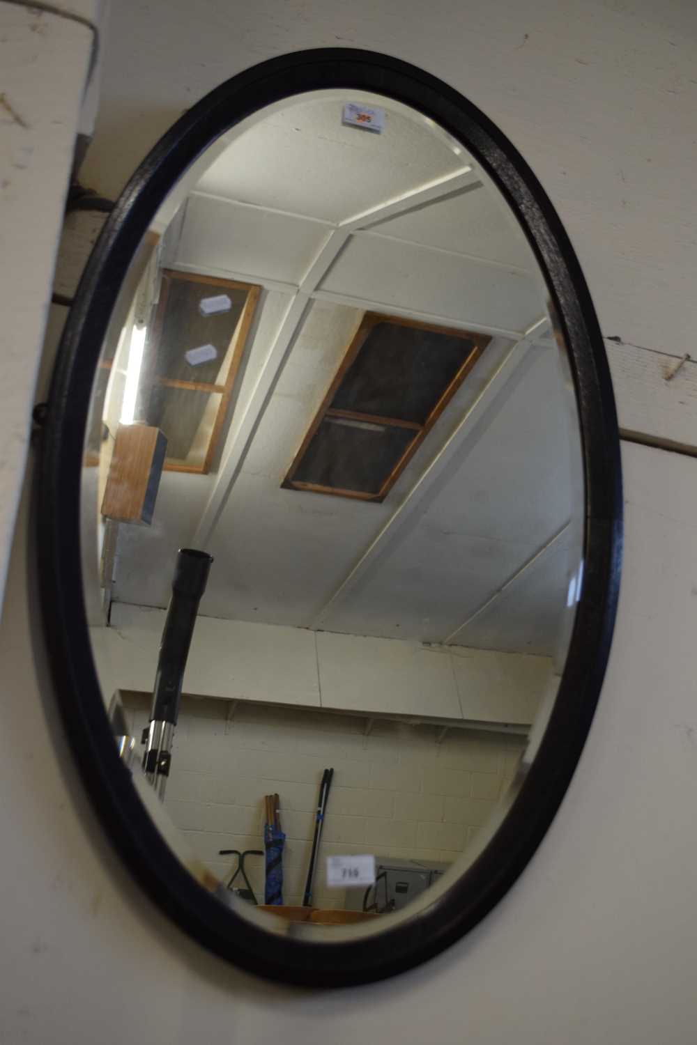 Early 20th Century oval bevelled wall mirror