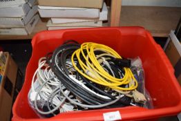 One box of various electric cables