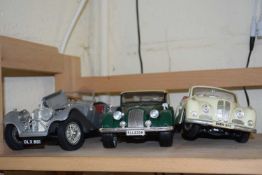Three model vintage cars