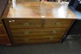 Late Victorian mahogany four drawer chest