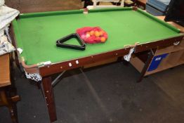 Small pool table with folding base