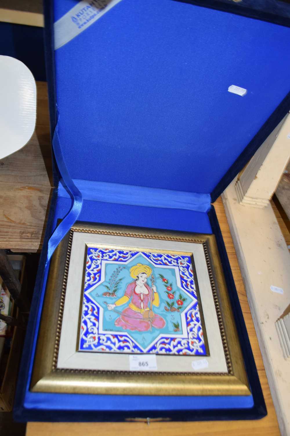 Modern framed Turkish tile picture