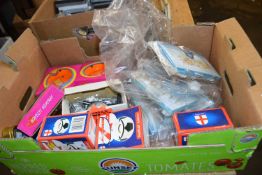 One box of various shop clearance items, tobacco tins etc