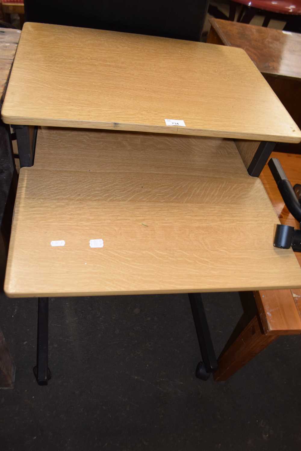 Small light wood finish computer desk
