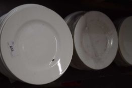 Quantity of modern white side plates