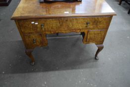 Walnut veneered Georgian style dressing table