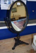 Modern iron framed dressing table mirror