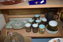 Quantity of Cinque Ports pottery tea wares together with a quantity of Royal Stafford saucers and