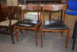 Pair of retro mid Century teak dining chairs