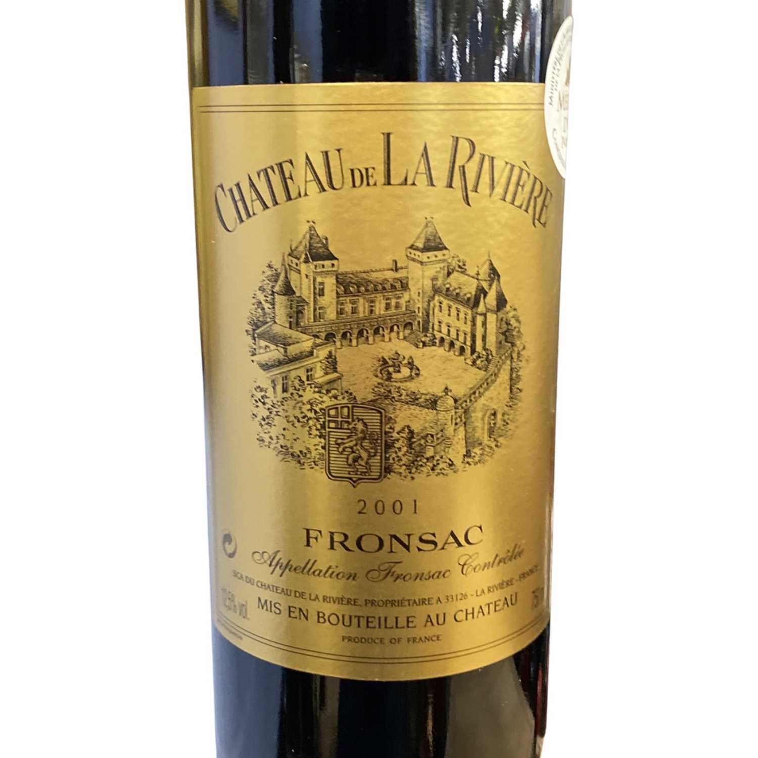 Case of twelve bottles of Chateau de la Riviere Fronsac 2001 - Image 3 of 3