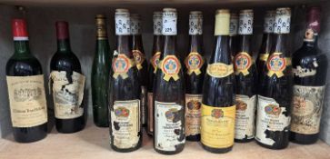 Seventeen mixed bottles to include Niederthaler Hof 1977, eleven bottles of Nierstiener Schols-