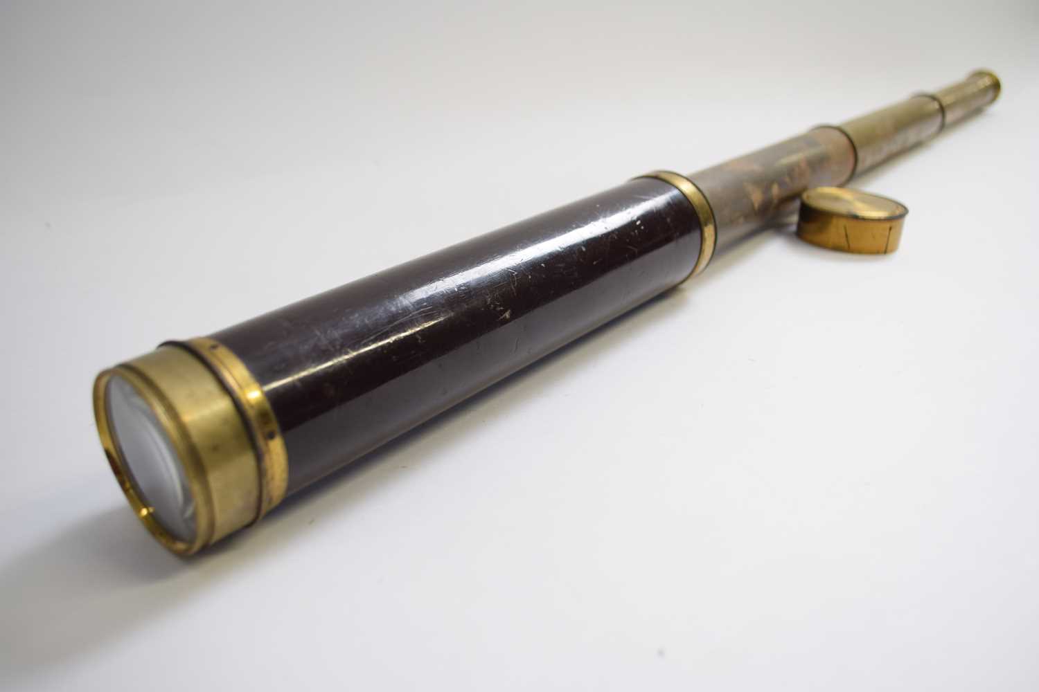 Three section 19th Century telescope marked Dollond, London - Image 3 of 3