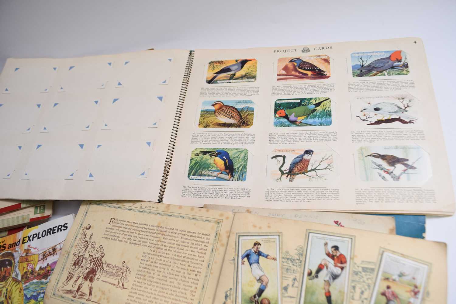 Quantity of cigarette cards including football, album of Park Drive cigarette cards, Trains of the - Image 2 of 4