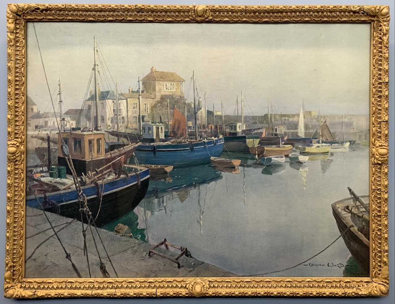 After Vernon Beauvoir Ward (British, 20th century), 'Silent Harbour, Mevagissey',