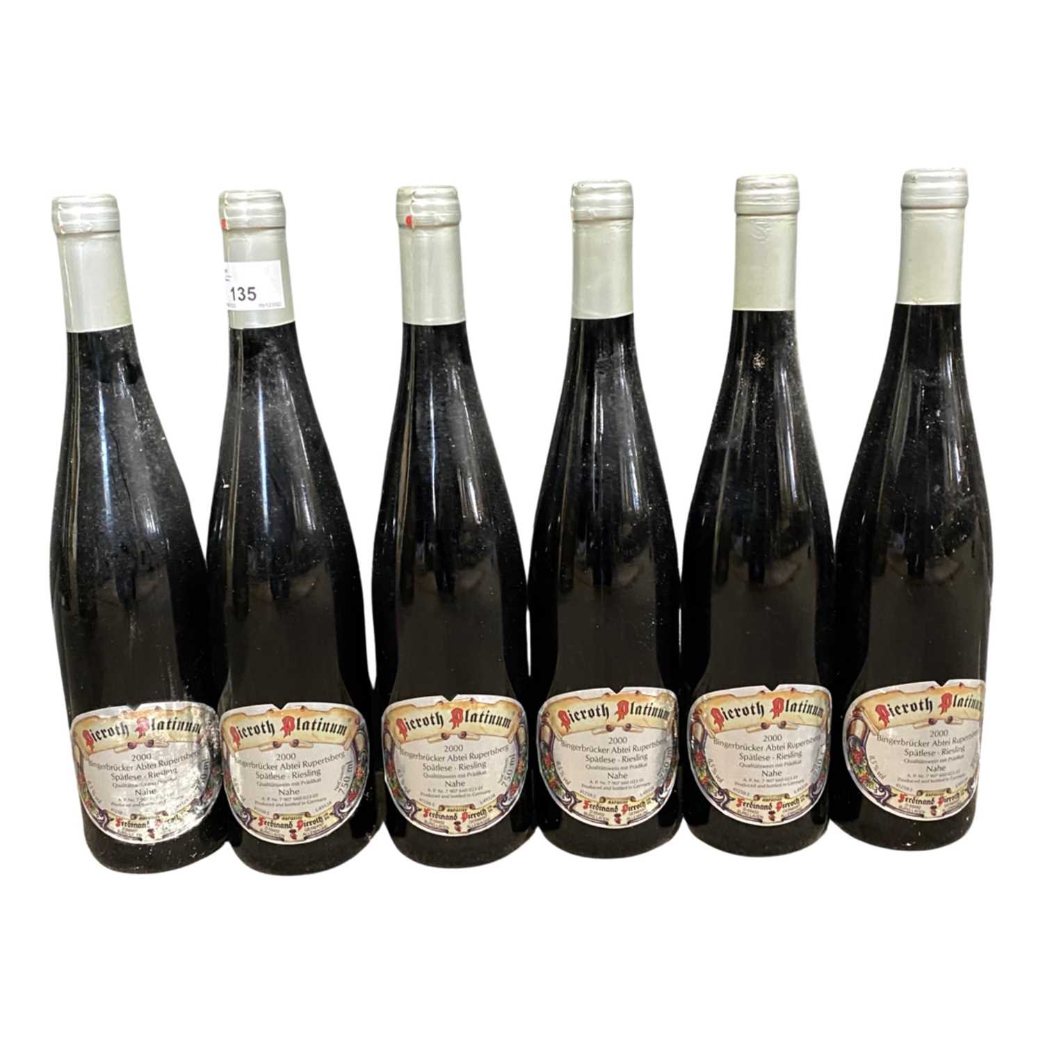 Six bottles of 2000 Bingerbrücker Abtei Rupertsberg Spätlese