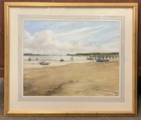 George Gillman (British, 20th century) Chichester Harbour from the shore line, watercolour, signed