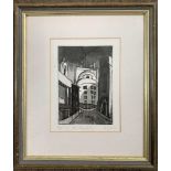 British, contemporary, 'At Piccadilly', woodblock print, artist's proof, signed in pencil,