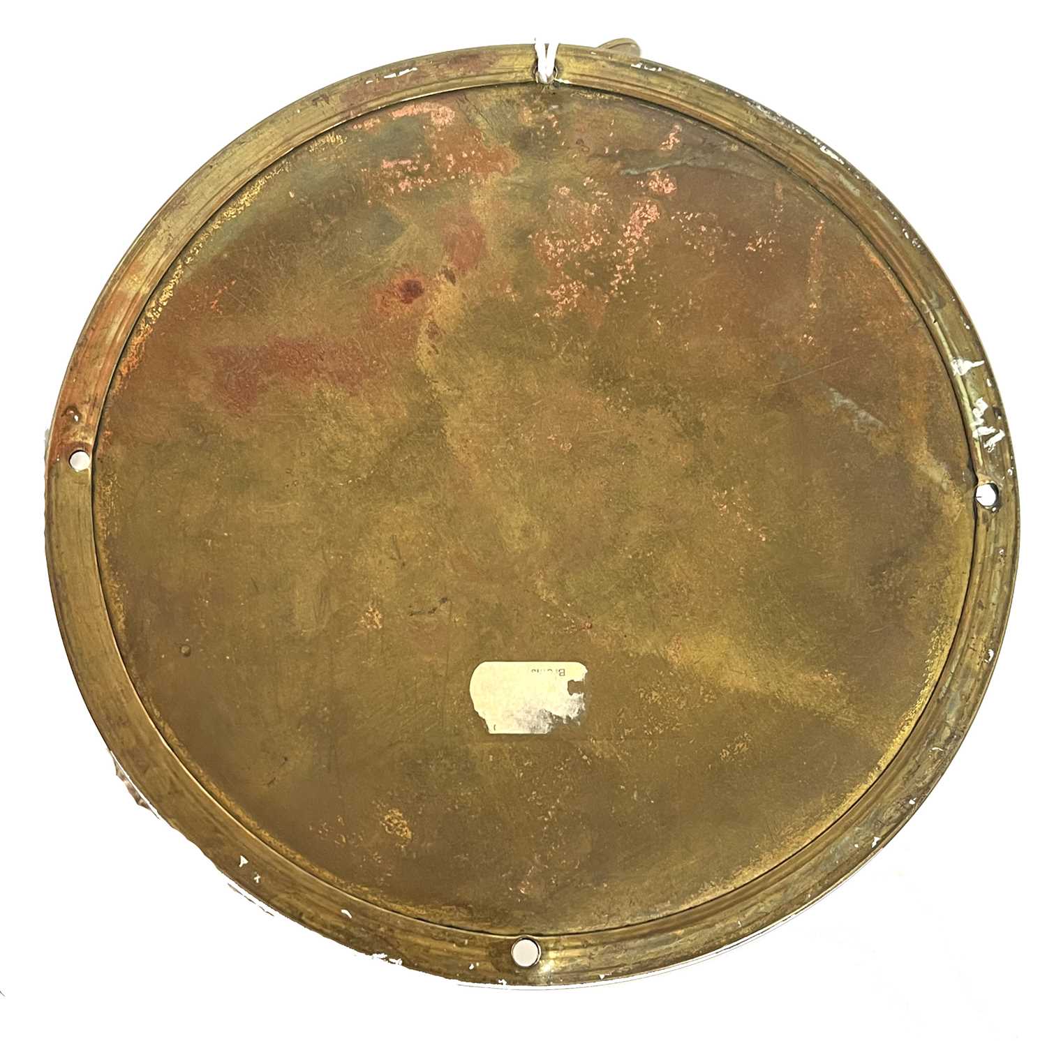 Ships clock in brass case with second dial and key - Image 6 of 6