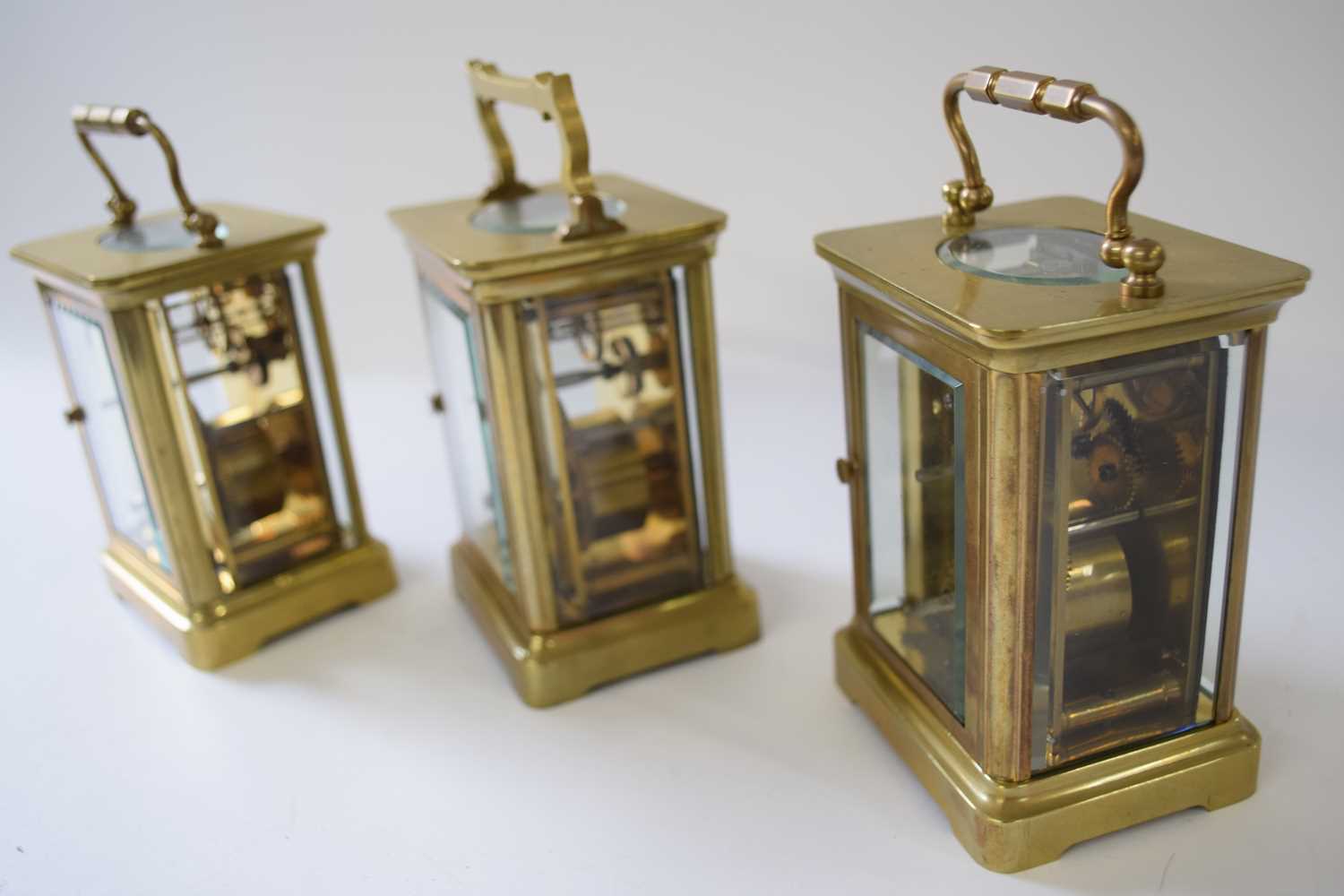 Three brass carriage clocks - Image 3 of 3